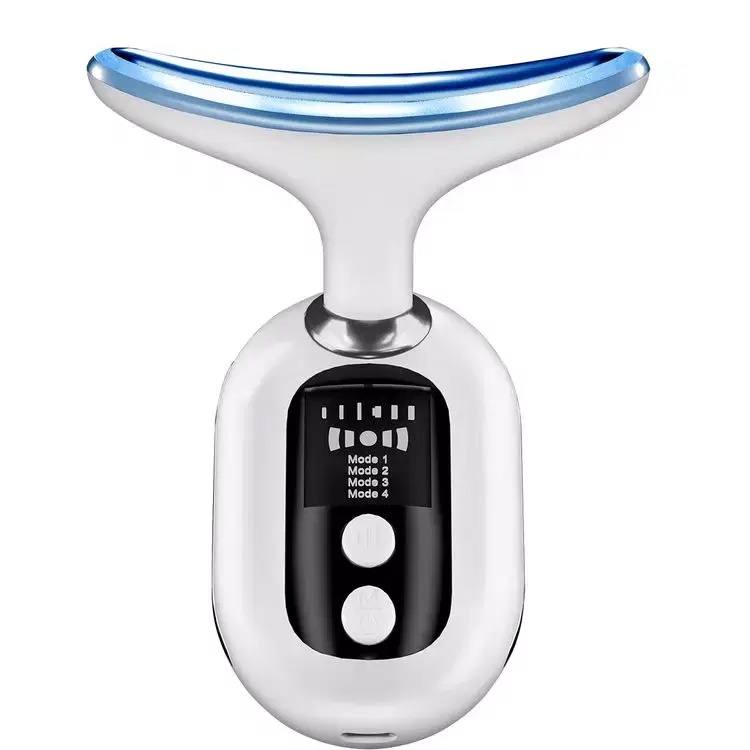 Porodo Lifestyle Face & Neck Light Therapy Massager with 4Speed Levels-White - Image 3