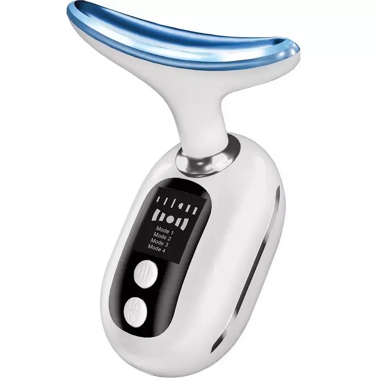 Porodo Lifestyle Face & Neck Light Therapy Massager with 4Speed Levels-White - Image 2