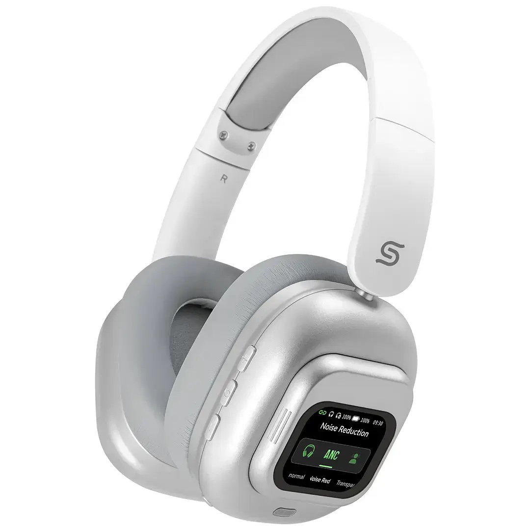 سماعات بورودو ساوندتيك تاتش ويف ANC مع شاشة لمس قابلة للفصل - أبيض - الصورة 3