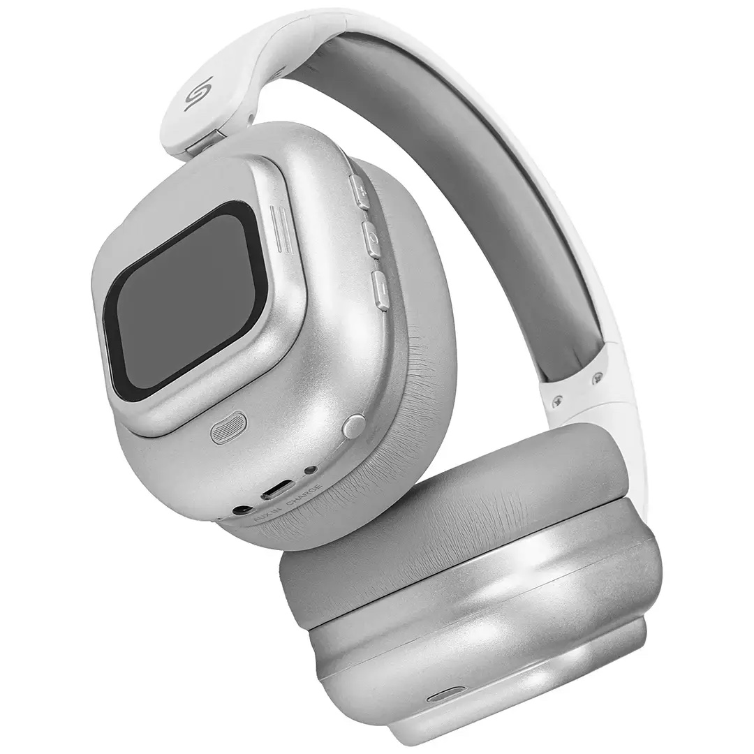 سماعات Porodo Soundtec Touchwave ANC مع شاشة لمس قابلة للفصل - بيضاء - الصورة 2