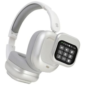 Porodo Soundtec Touchwave ANC Headphones with DetachableTouch Screen-White
