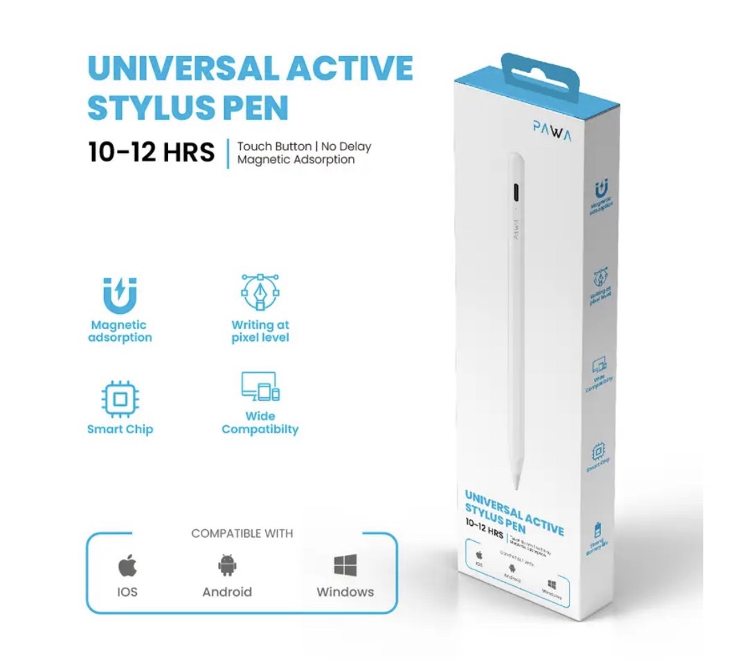 قلم Pawa Universal Active Stylus - أبيض