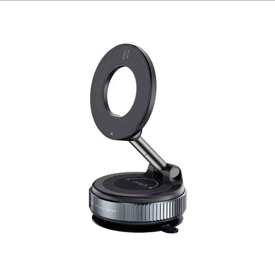Pawa Vacuum Suction 360 rotation phone holder-Black