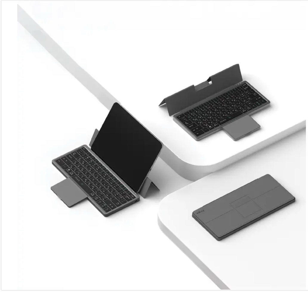 Pawa Tri-fold wireless keyboard with Touchpad Grey