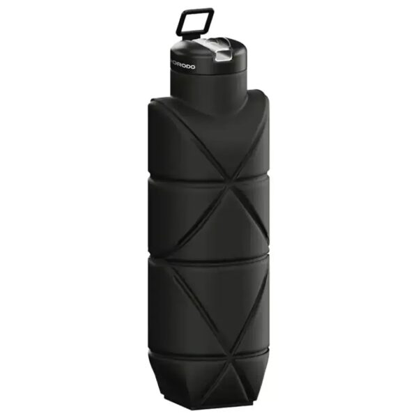 Lifestyle Fold-Flat Leakproof Silicone Bottle-Black