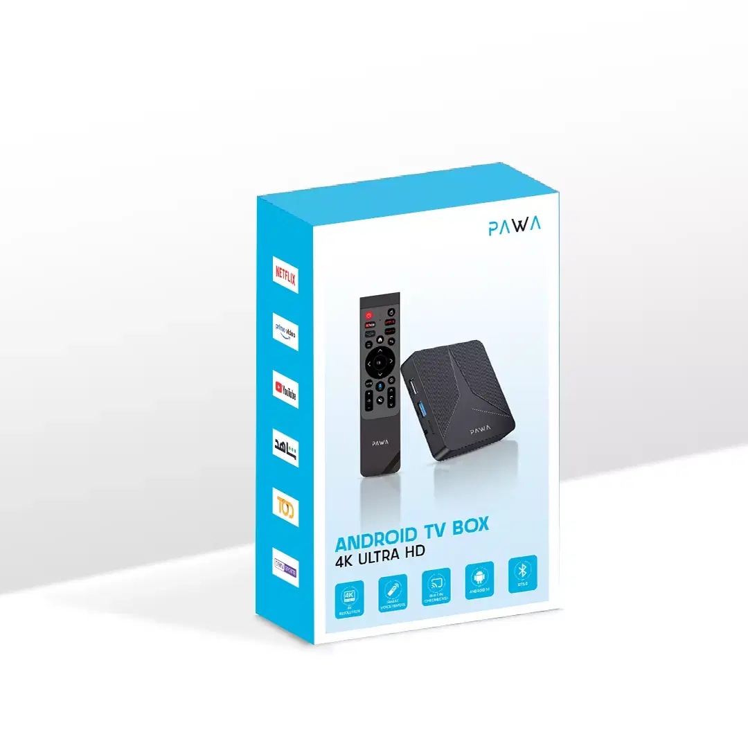 Pawa Android TV Box 4K Ultra HD-Black - الصورة 7