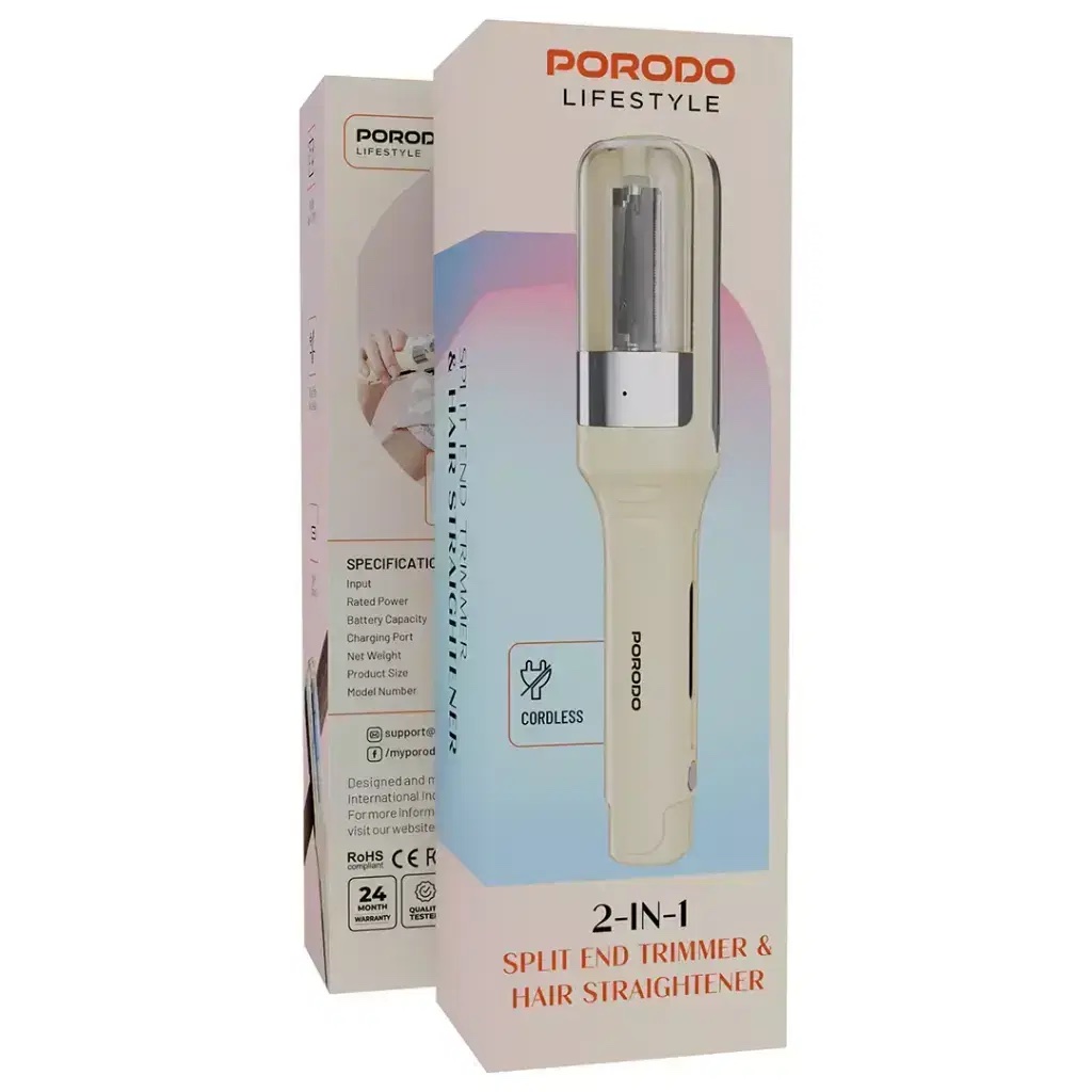 بورودو لايف ستايل ٢ في ١ لقص أطراف الشعر المتقصف وفرد الشعر - أبيض - الصورة ٤
