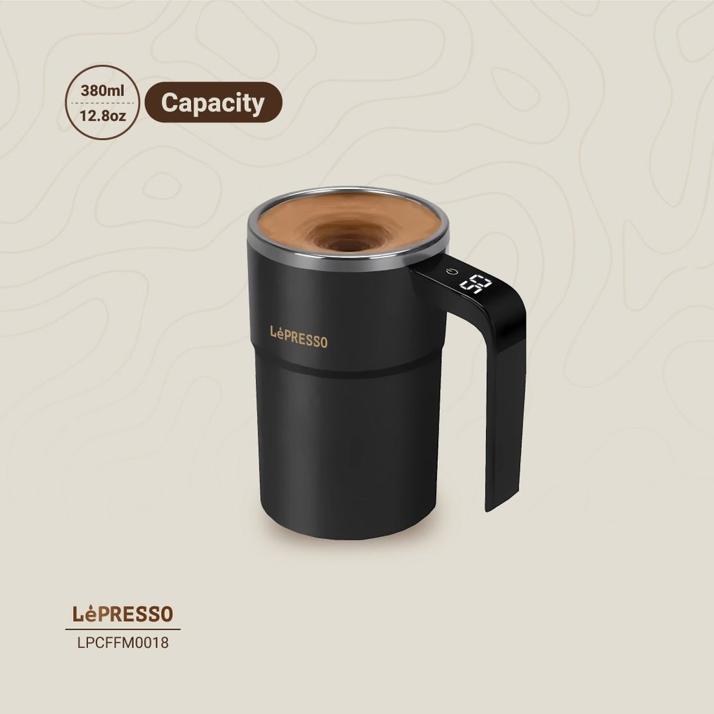 LePresso Stirmagic Auto Stirring Mug - Black - Image 2