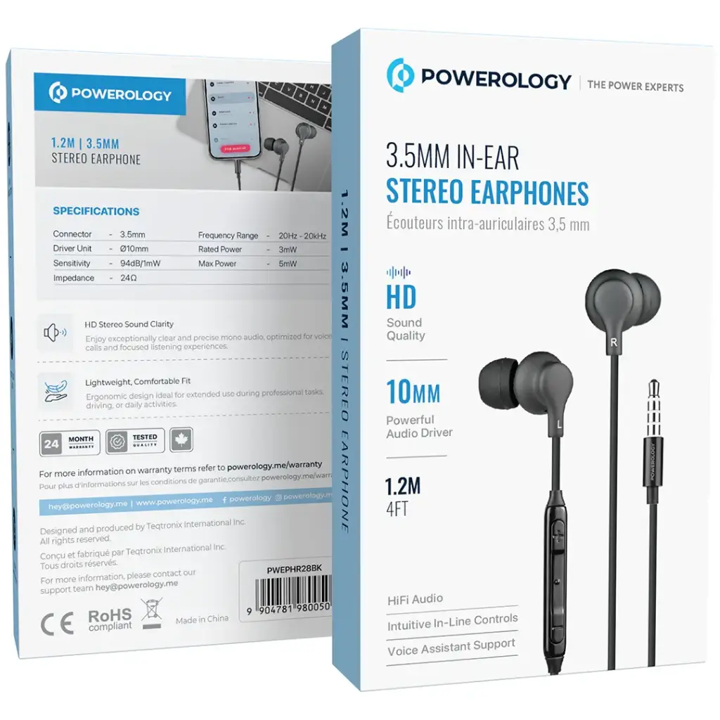 Powerology 3.5mm In-Ear Stereo Earphones - Image 4