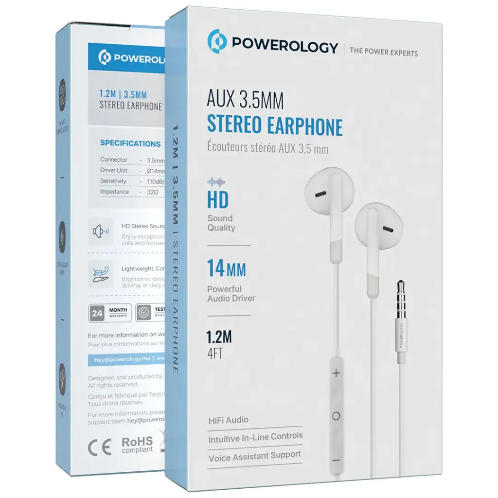 Powerology AUX 3.5mm Stereo Earphone - Image 4
