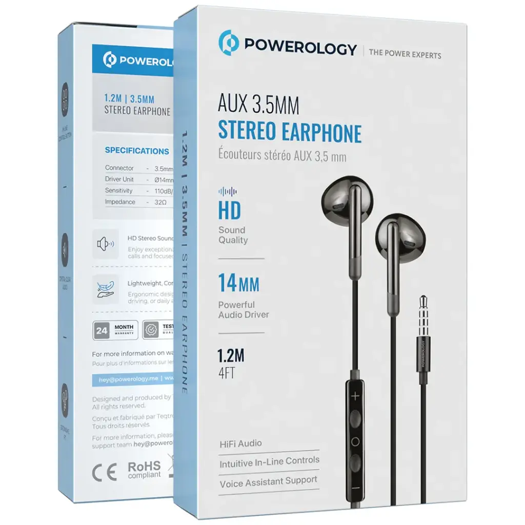 Powerology AUX 3.5mm Stereo Earphone - Image 3